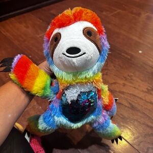 Sloth Sequin 75 Fun Express plush rainbow 12” Pride Plush Toy